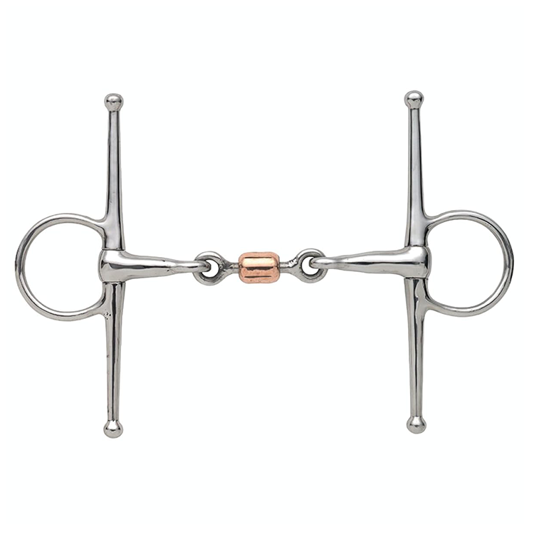 Full Cheek Snaffle Bit With Copper Peanut Stainless steel for Horse