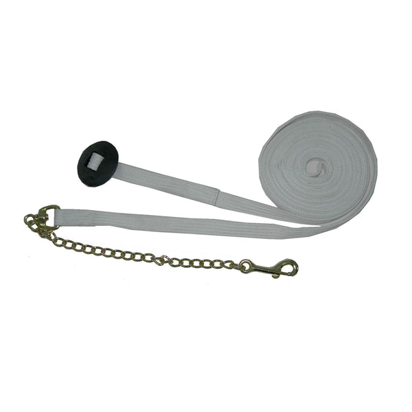 Poly Lunge Line with Chain 25 Feet and Rubber Stopper Equine World
