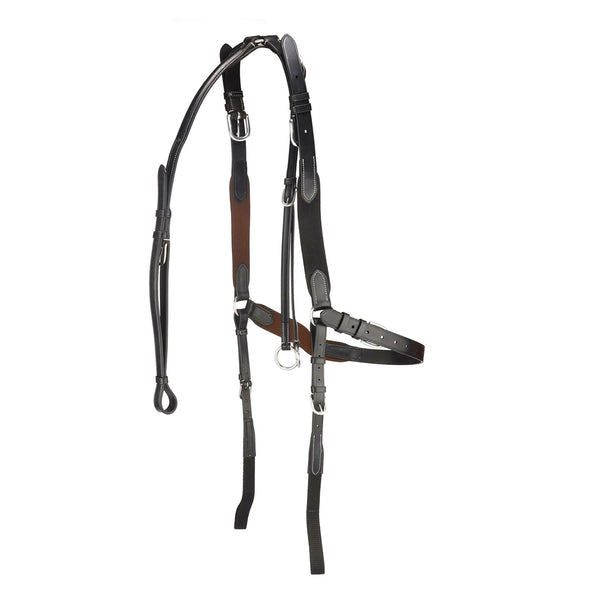Breastplate / martingale en cuir haut de gamme anglais