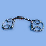 Ported D-ring Snaffle Bit with Rollers- MC 5044