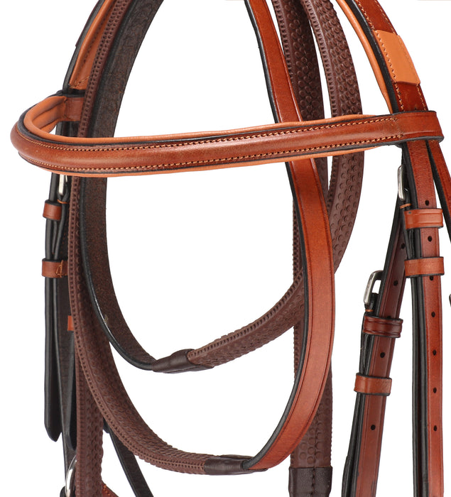 Grackle Noseband Bridle With Reins Premium Leathe
