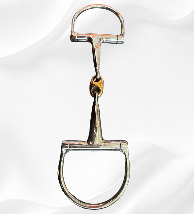 EQUESTRIAN D-RING SNAFFLE HORSE BIT COPPER LINK MC-5084