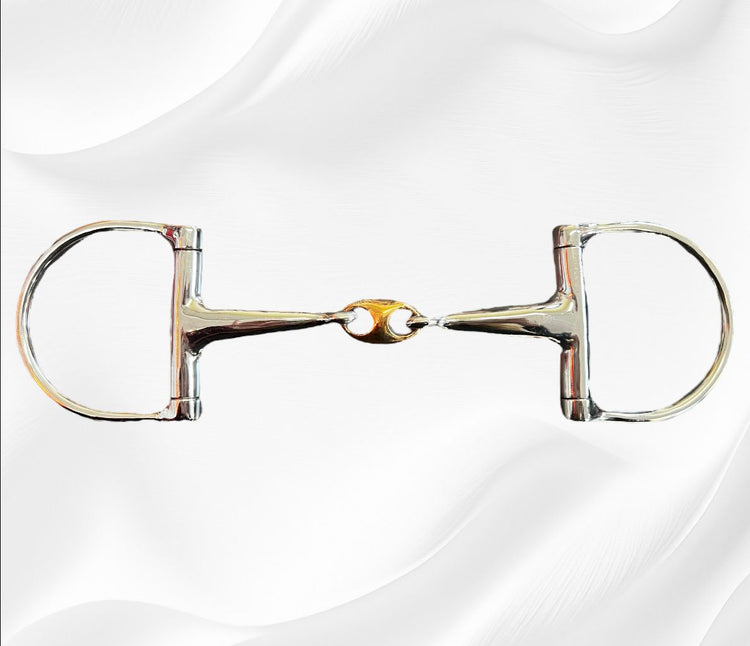 EQUESTRIAN D-RING SNAFFLE HORSE BIT COPPER LINK MC-5084