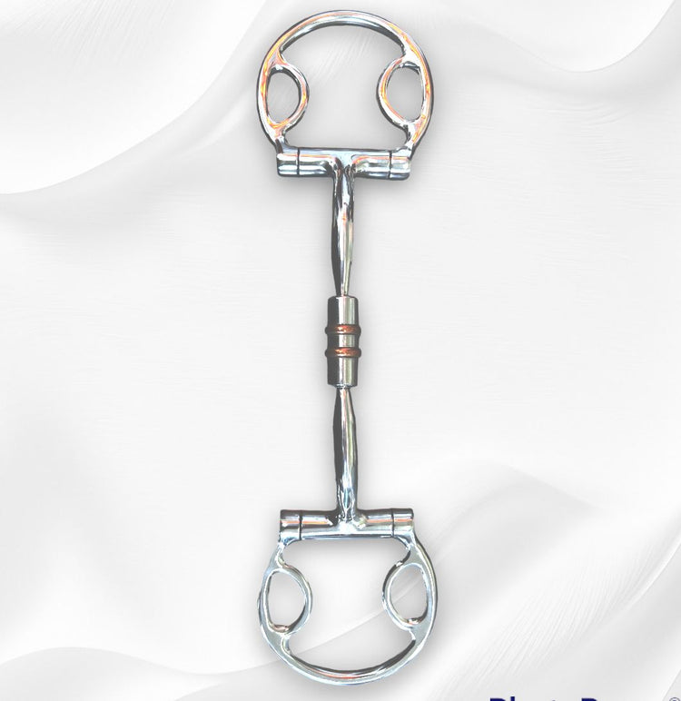 Ported D-ring Snaffle Bit with Rollers- MC 5044