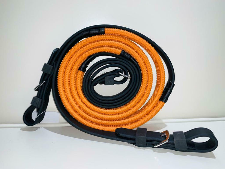Original USA Biothene Kris Orange Racing Reins Buckle End