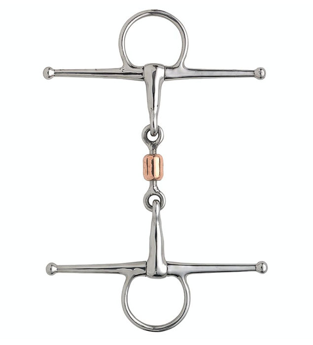 Full Cheek Snaffle Bit With Copper Peanut Stainless steel for Horse