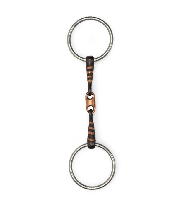 Sweet Iron Loose Ring Snaffle with Raised Copper Bit for Horse