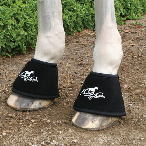 Professional's Choice Quick-Wrap Bell Boots | Ultimate in Hoof and Soft Tissue Protection | 360 Degree Wrap | Large White