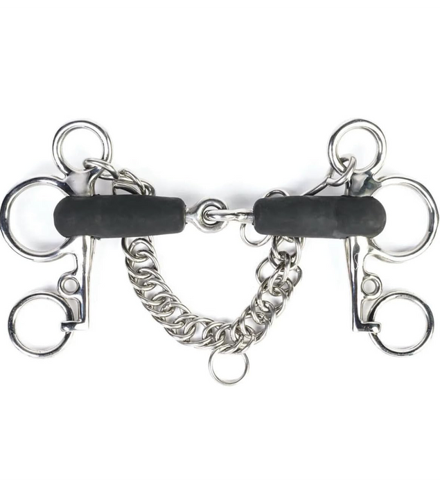 Rubber Jointed Pelham Bit for Horse