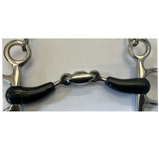 Rubber Pelham with Peanut Link Bit for horse
