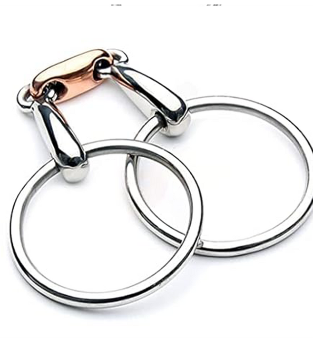 Loose Ring Snaffle Copper Link Happy Mouth Bit for Horses