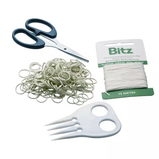 Bitz Plaiting Kit – Plaiting Bands – Scissors – Needles – Cotton – Plaiting Aid