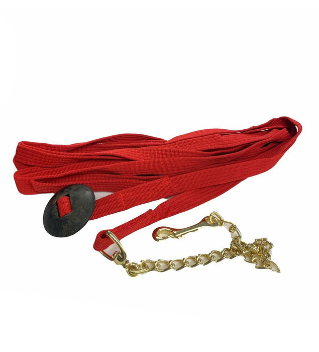 Poly Lunge Line with Chain 25 Feet and Rubber Stopper