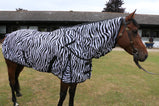 Zebra Print fly Rug with Hook