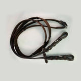 Super Grip Continental Leather Web Reins Black Brown-Full Size