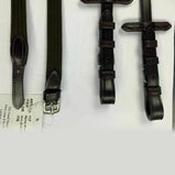 Super Grip Continental Leather Web Reins Black Brown-Full Size