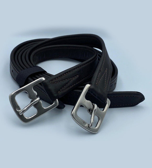 Stirrup Leather Light weight, Ultra Strength in Black and Havana