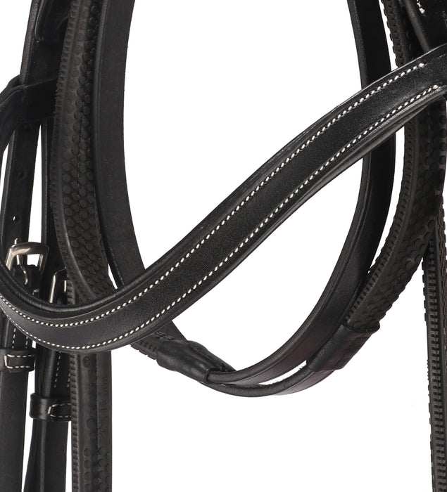 Italian Leather Bridle Anatomical Noseband Free Reins