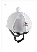 Ornella prosperi helmet cover with POM POM