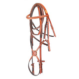 Grackle Noseband Bridle With Reins Premium Leathe