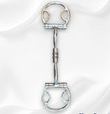 Ported D-ring Snaffle Bit with Rollers- MC 5044