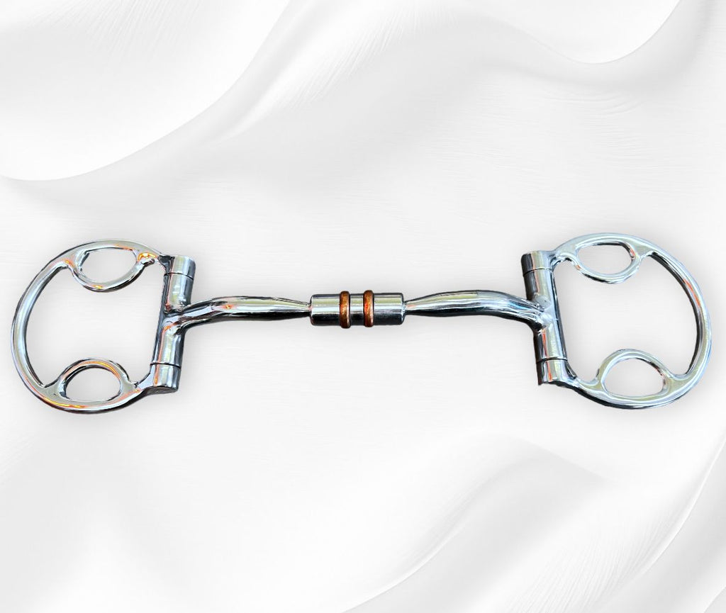 Mors Western Snaffle Pour Cheval Avec Rouleaux Et Barres En Cuivre Metalab Fg Mors Western Snaffle Pour Cheval Avec Rouleaux Et Barres En Cuivre Metalab Fg
