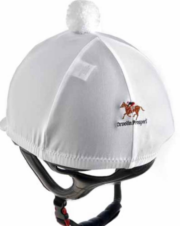 Ornella prosperi helmet cover with POM POM