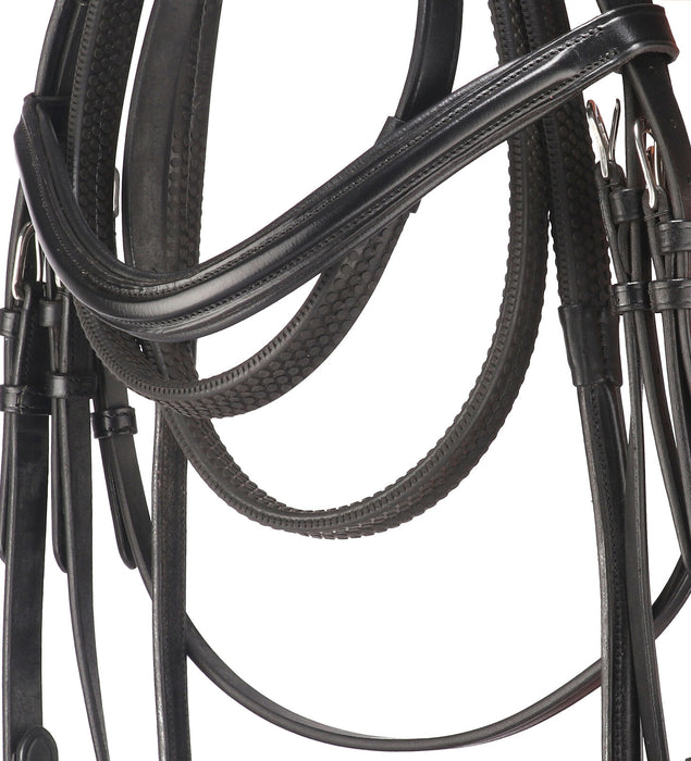 Bridle With Free Reins Handcrafted from Italian Leather for Horse - 2106-IE