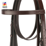 Equestrian Horses Flat Hunt Bridle With Reins in Premium Leather