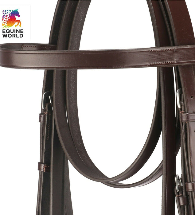 Equestrian Horses Flat Hunt Bridle With Reins in Premium Leather